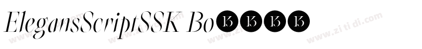 ElegansScriptSSK Bo字体转换